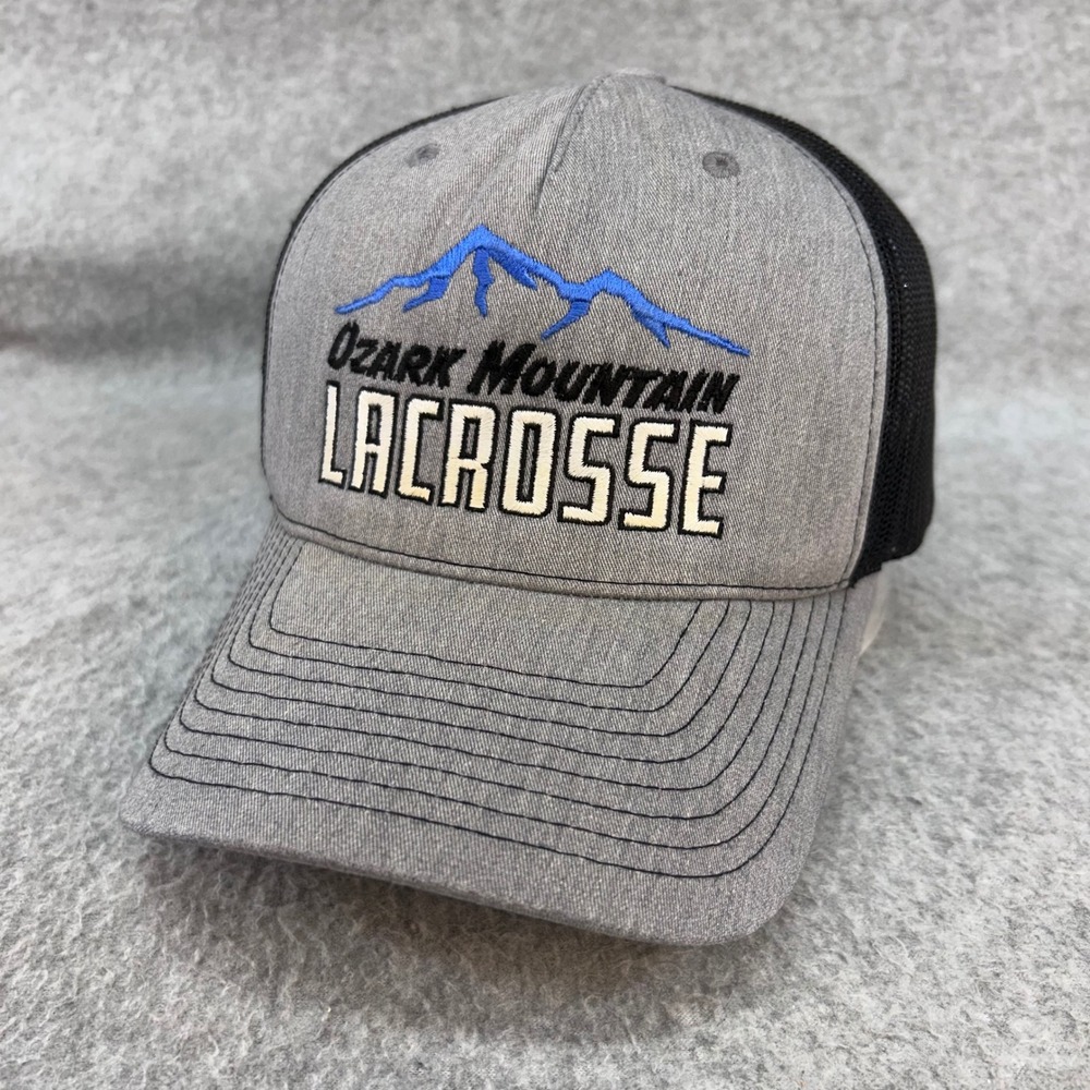 Ozark Mountain Lacrosse Mens Gray Richardson Trucker Hat Snapback 112FP OSFA